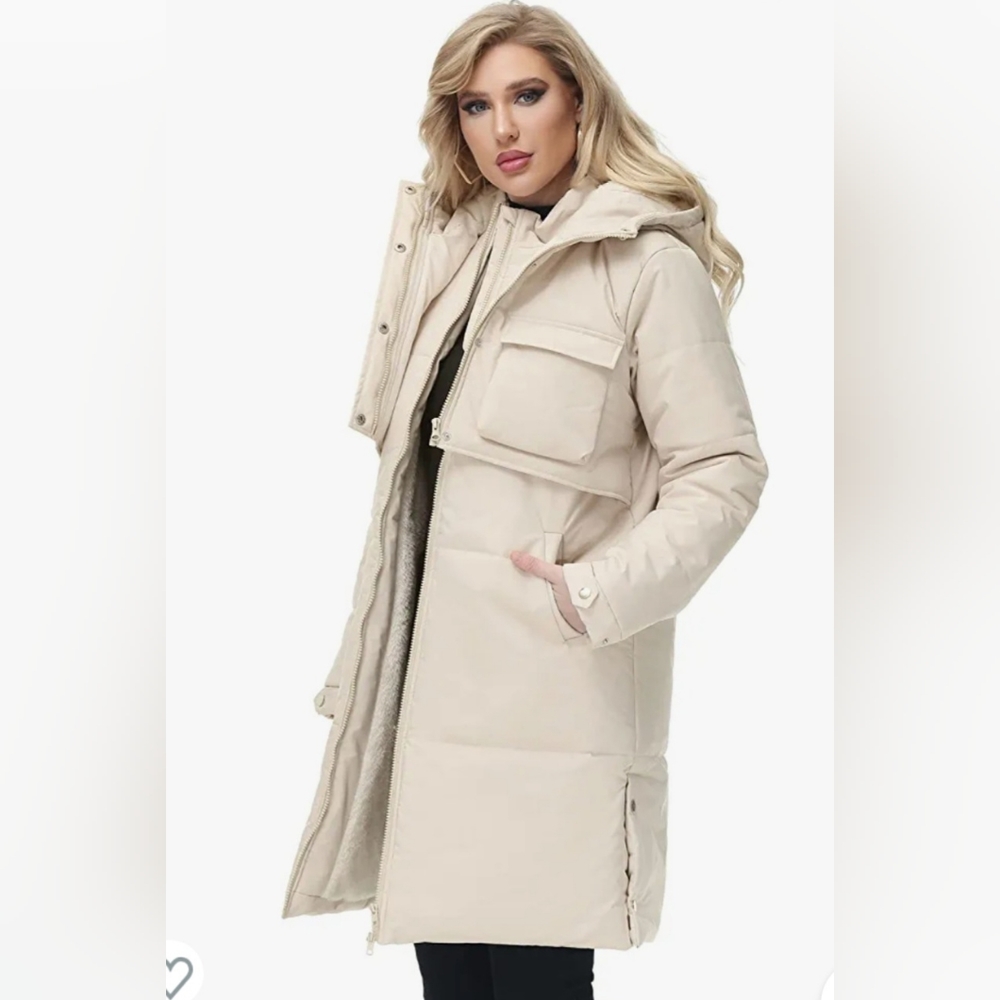 Fleece Lined Hooded Long Coats
